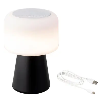 Lumineo - Altavoz LED Bluetooth 22,5 cm, recargable USB, 90 lm, color blanco cálido, IP44, inter