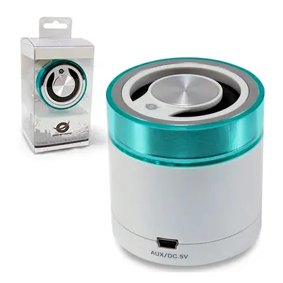 Conceptronic CLLSPK30BTW- altavoz estéreo para viaje con Bluetooth 3.0, color verde turquesa y b