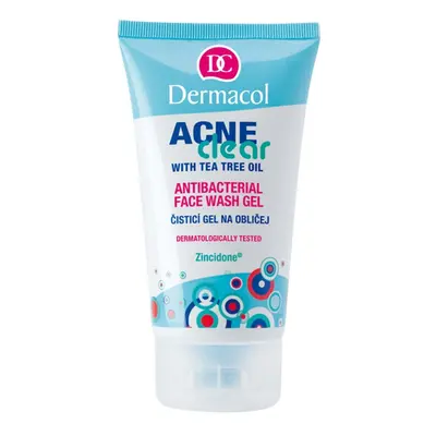 Dermacol, gel limpiador facial anti-bacteriano con aceite de árbol de té, para pieles acneicas, 150 ml