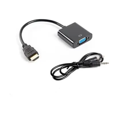 Lanberg AD-0017-BK adaptador de cable de vídeo 0,2 m VGA (D-Sub) HDMI tipo A (Estándar) Negro