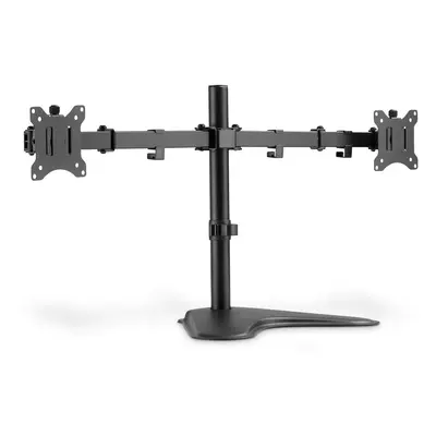 DIGITUS Soporte para monitor - Soporte - 2 monitores - Hasta 32 pulgadas - Hasta 2x 8 kg - VESA 75x75, 100x100 - Negro