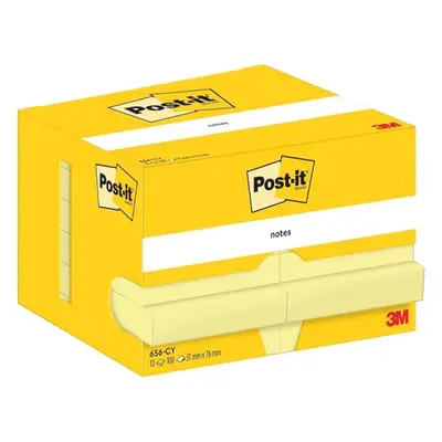 Post-it Notas Canary Yellow - Paquete de 12 Blocs, 100 Hojas por Bloc (51 mm x 76 mm) - Color Amarillo - Notas Autoadhesivas par