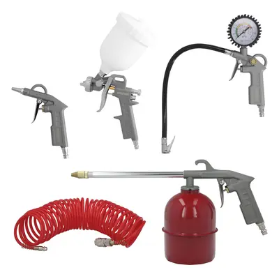 WOLFPACK LINEA PROFESIONAL Kit Accesorios Para Compresor Aire Comprimido 5 Piezas Con Click Rapi