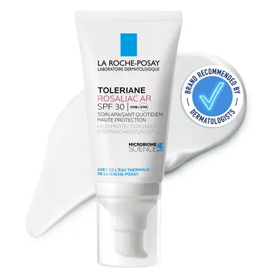 La Roche Posay, Toleriane Rosaliac AR SPF30 Cuidado Diario Calmante, Alta Protección UV, Anti-Rojeces, Hidratante, Con Agua Term