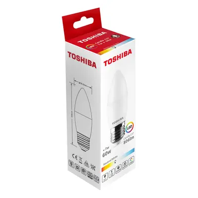 Bombilla led toshiba c37 e27 7w 4000k