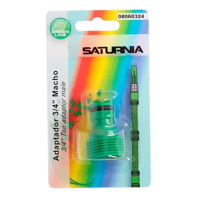 Adaptador Manguera Plastico 3/4 Macho Blister