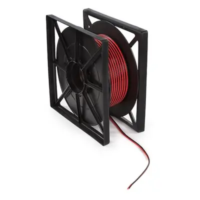 HQ-Power Cable de altavoz 2x0,75mm², 100 metros, rojo negro, bobina, cable de cobre OFC puro, instalación de audio, cableado de 