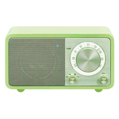 Radio de escritorio portátil Sangean WR-7 (sintonizador FM RDS, Bluetooth, entrada auxiliar, altavoz incorporado, batería recarg