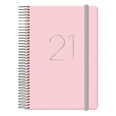 Agenda Anual 2023- Organizador Semanal - Cada Día Una Página - Tamaño Mediano 12,5 x 18 cm - Modelo Gloss - Color Rosa - Planifi