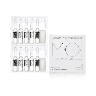 Ampollas faciales CONCENTRATE ÁCIDO GLICÓLICO 10 viales 2ml. M·O·I SkinCare
