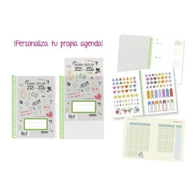 Agenda escolar 2025-2026 personalizable 4º semana vista tapa polipropileno ingraf 333353