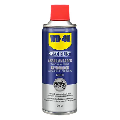 WD-40 34021 Abrillantador y Recuperador de Plásticos y Gomas de Silicona, Color Blanco, 400 ml, 
