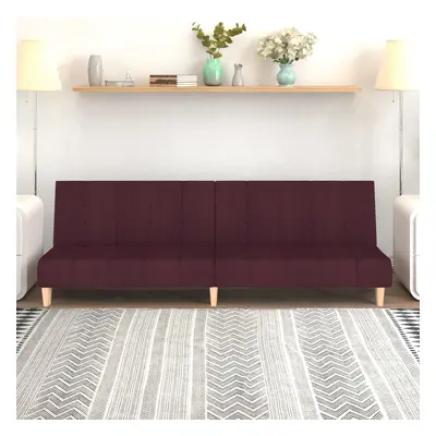 vidaXL Sofá cama de 2 plazas tela morado