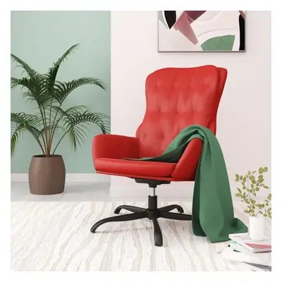 vidaXL Sillón de relax de cuero sintético rojo vino tinto