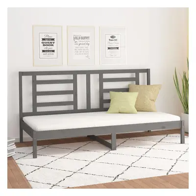 vidaXL Sofá cama madera maciza de pino gris 90x200 cm