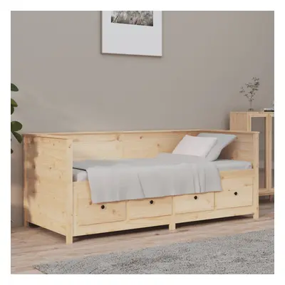 vidaXL Sofá cama de madera maciza de pino 75x190 cm