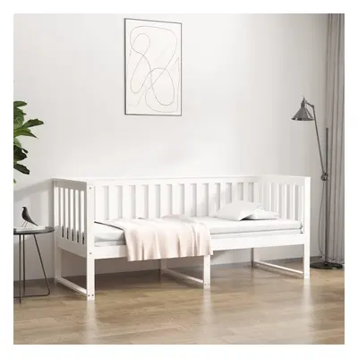 vidaXL Sofá cama madera maciza de pino blanco 80x200 cm