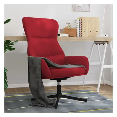 vidaXL Silla de relajación de terciopelo rojo vino tinto