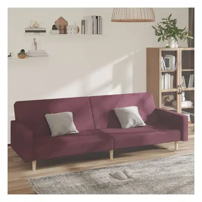 vidaXL Sofá cama de 2 plazas tela morado