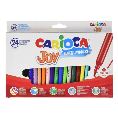 Carioca Joy - Rotuladores de colores, caja de 24 colores