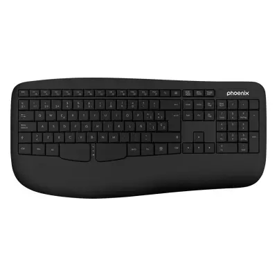 Phoenix K201 Teclado Ergonomico Inalambrico 2.4Ghz Negro