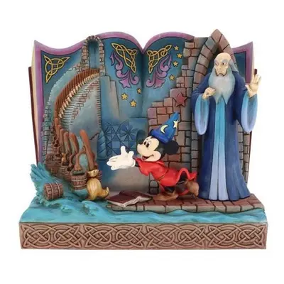 Figura Decorativa Enesco Disney Mickey Mouse Libro De Cuentos Del Brujo Mickey