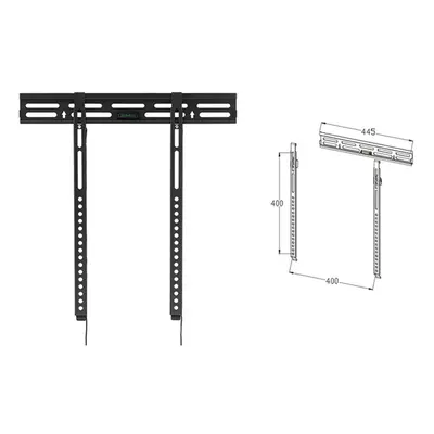 Soporte Fijo De Pared Phoenix Para Tv/Monitor Hasta 55" Vesa Hasta 400X400 Hasta 50Kg Negro