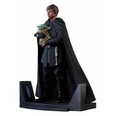 Figura Diamond Select Toys Star Wars The Mandalorian Premier Collection Luke Skywalker & Grogu 1