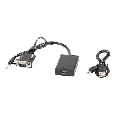 Adaptador Lanberg Vga Macho+Audio 3.5Mm Jack/ Hdmi Hembra