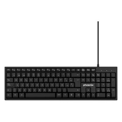 Phoenix K100 Teclado Multimedia Usb Negro Qwerty Oficina