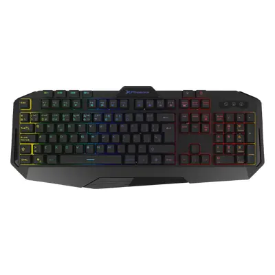 Teclado Gaming Phoenix Con Cable Luz Rgb 9 Modos De Iluminacion 4 Botones Macro 12 Teclas Multim