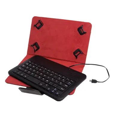 Funda Universal Phoenix Para Tablet Hasta 8 Pulgadas Teclado Con Cable