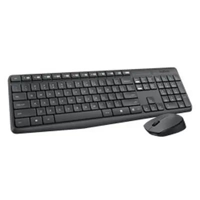 Teclado + Mouse Logitech Mk235 Wireless Inalambrico Resistente A Salpicaduras