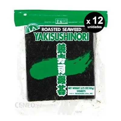 Pack de 12 unidades. ALGA YAKINORI Takaokaya PARA SUSHI - 50 hojas