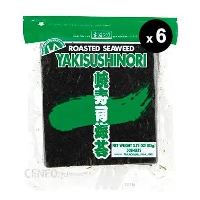 Pack de 6 unidades. ALGA YAKINORI Takaokaya PARA SUSHI - 50 hojas