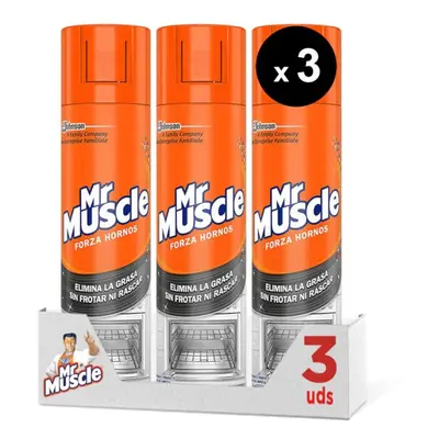 MR MUSCLE - Pack de 3 unidades MR MUSCLE - Limpiahorno Forza - Gel de Limpieza para hornos - Gra