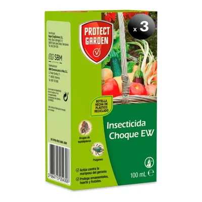 PROTECT GARDEN - Pack de 3 unidades PROTECT GARDEN - Insecticida Choque EW 100ml