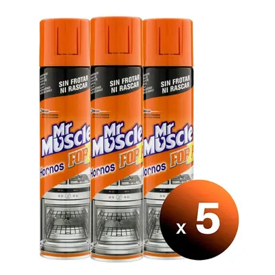 Pack de 5 unidades. MR MUSCLE - MR MUSCLE - 300 ml Limpiahorno ForzaGel de Limpieza para hornos,