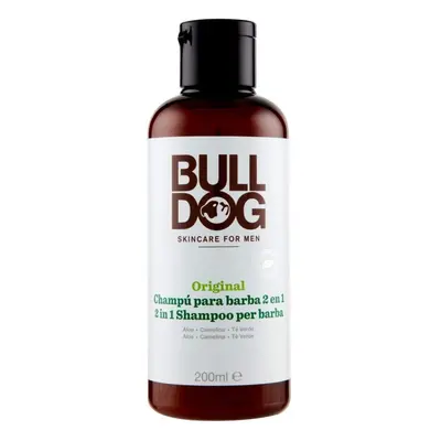 BullDog Champú y Acondicionador para Barba 2 en 1, con Aloe Vera, Aceite de Camelia y Té Verde, 