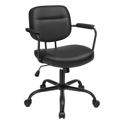 Silla de Escritorio Giratoria Ergonómica Altura Ajustable Negro Tinta