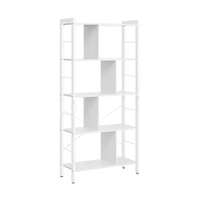 Librería Estantería de Almacenamiento de 5 Niveles Blanco Arce y Blanco Nube