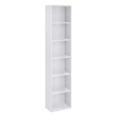 Librería Estantería de 6 Niveles 24 x 40 x 178,5 cm Blanco