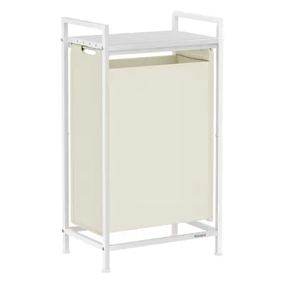 Cesto para Ropa Sucia 47 L 42 x 28 x 75 cm Blanco Crema y Blanco Nube