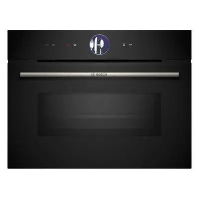 Horno Microondas - BOSCH CMG7761B1, 45 cm, Cristal Negro