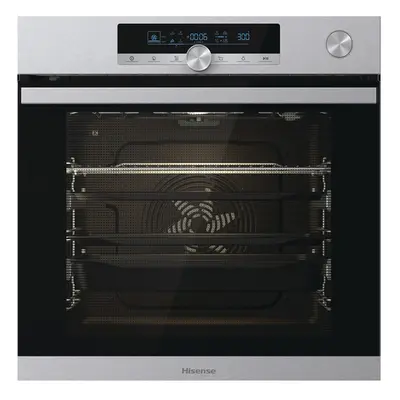 Horno Multifunción - Hisense BSA66334PX, 77 litros, Vapor Plus, Air Fry, Pirolítico, Inox