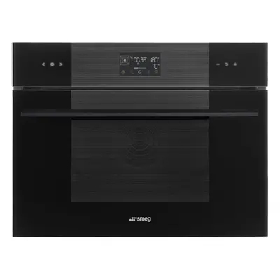 Horno Multifunción - SMEG SO4102S3B3, 45 cm, Vapor, Cristal Negro