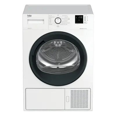 Secadora Condensación - Beko DH 10413 GAOV2, Bomba de Calor, 10 Kg, OptiSense . Blanco