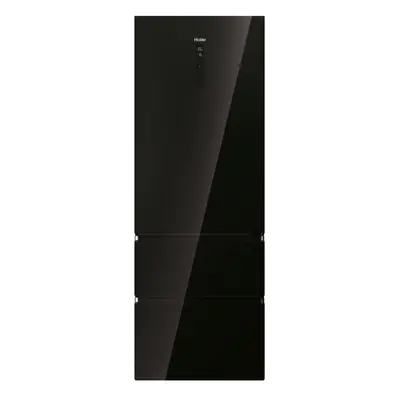 Combi 3 Puertas - HAIER HTW7720DNGB, Cristal Negro, Altura 200 cmm, Anchura 70 cm