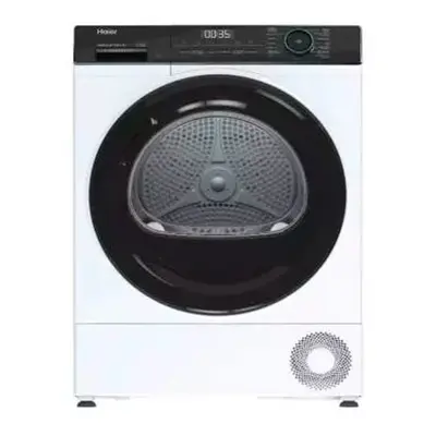 Secadora Condensación - Haier HD100-A2939E-IB, Bomba de Calor, 10 Kg, Blanco