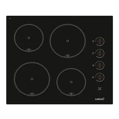 Placa Vitrocerámica - Cata 604 HVI /C, 4 Zonas de Cocción, 60 cm, Negro